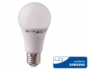 E27 9W LED lemputė V-TAC, 3000K (šiltai balta), A58