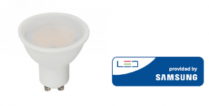 GU10 5W LED lemputė V-TAC, 3000K (šiltai balta), 110°